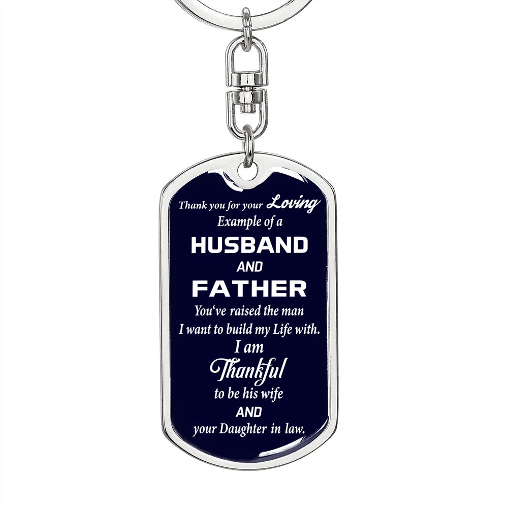 Father In Law Keychain, Father In Law Gift from Daughter in Law, Father's Day Gift, Christmas Gifts