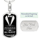Custom Groomsmen Gift, Groomsman Proposal Gift Keychain, Will You Be My Best Man, In Black Suit