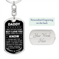 Daddy To Be Keepsake Gift From Baby Bump, Daddy To Be Keychain