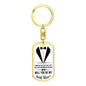 Will You Be My Best Man Keychain, In White Suit