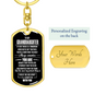 Granddaughter Keychain, To My Granddaughter Personalized Keychain, Meaningful Gift from Grandma, Granddaughter Birthday, Graduation Gift