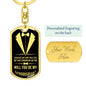 Custom Groomsmen Gift, Groomsman Proposal Gift Keychain, Will You Be My Best Man, In Black Suit