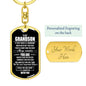 To My Grandson Keychain, Gifts For Grandson From Grandma, Birthday Gift, Christmas Gift, Graduation Gift For Grandson, From Grandpa