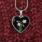 December Birth Flower, Narcissus Necklace - Black BG