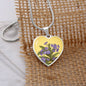 February Birth Flower Necklace, Violet Necklace, Birth Flower Necklace, February Birthday Gift For Her, Best Friend, Birth Month Flower Necklace - Gold