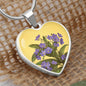 February Birth Flower Necklace, Violet Necklace, Birth Flower Necklace, February Birthday Gift For Her, Best Friend, Birth Month Flower Necklace - Gold