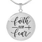 Faith Over Fear Necklace, Faith Over Fear Gift, Biblical Gifts, Faith Over Fear Jewelry, Strength Jewelry for Women