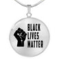 Black Lives Matter Necklace, Black Fist Necklace