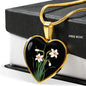 December Birth Flower, Narcissus Necklace - Black BG