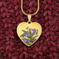 February Birth Flower Necklace, Violet Necklace, Birth Flower Necklace, February Birthday Gift For Her, Best Friend, Birth Month Flower Necklace - Gold