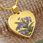 February Birth Flower Necklace, Violet Necklace, Birth Flower Necklace, February Birthday Gift For Her, Best Friend, Birth Month Flower Necklace - Gold