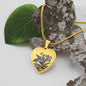 February Birth Flower Necklace, Violet Necklace, Birth Flower Necklace, February Birthday Gift For Her, Best Friend, Birth Month Flower Necklace - Gold