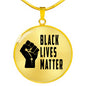 Black Lives Matter Necklace, Black Fist Necklace