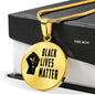 Black Lives Matter Necklace, Black Fist Necklace