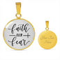 Faith Over Fear Necklace, Faith Over Fear Gift, Biblical Gifts, Faith Over Fear Jewelry, Strength Jewelry for Women