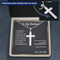 To My Husband Cross Necklace, Anniversary Gift For Husband, Husband Birthday Gift, Gifts for Husband, Gift From Wife, Christmas Gifts - Ball Chain