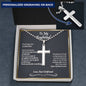 To My Boyfriend Cross Necklace, Boyfriend Birthday Gift, Romantic Gift for Boyfriend, Unique Anniversary Gift for Boyfriend - Ball Chain
