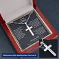 Dad Gifts, Personalized Cross Pendant for Dad, Father's Day Gift for Dad from Daughter - Ball Chain