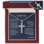 To My Son Cross Necklace, Son Gift from Mom, Son Birthday Gift, Christmas Gift for Son - Ball Chain