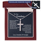 To Our Grandson Cross Pendant, Grandson Gifts from Grandparents, Gift for Grandson from Grandma