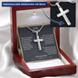 Dad Gifts, Personalized Cross Pendant for Dad, Father's Day Gift for Dad from Daughter - Snake Chain
