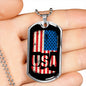 American Flag Necklace, USA Flag Jewelry, Patriotic Necklace