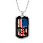 American Flag Necklace, USA Flag Jewelry, Patriotic Necklace