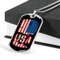 American Flag Necklace, USA Flag Jewelry, Patriotic Necklace