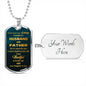 Father In Law Dog Tag Necklace Gift In Gift Box, Father In Law Birthday Gift, Fathers Day Gift Ideas