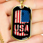 American Flag Necklace, USA Flag Jewelry, Patriotic Necklace