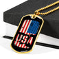 American Flag Necklace, USA Flag Jewelry, Patriotic Necklace