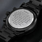 To Our Son-In-Law Gift on Wedding Day, Future Son In Law Rehearsal Dinner Gift for Groom From Mother and Father In Law, Engraved Watch Gift