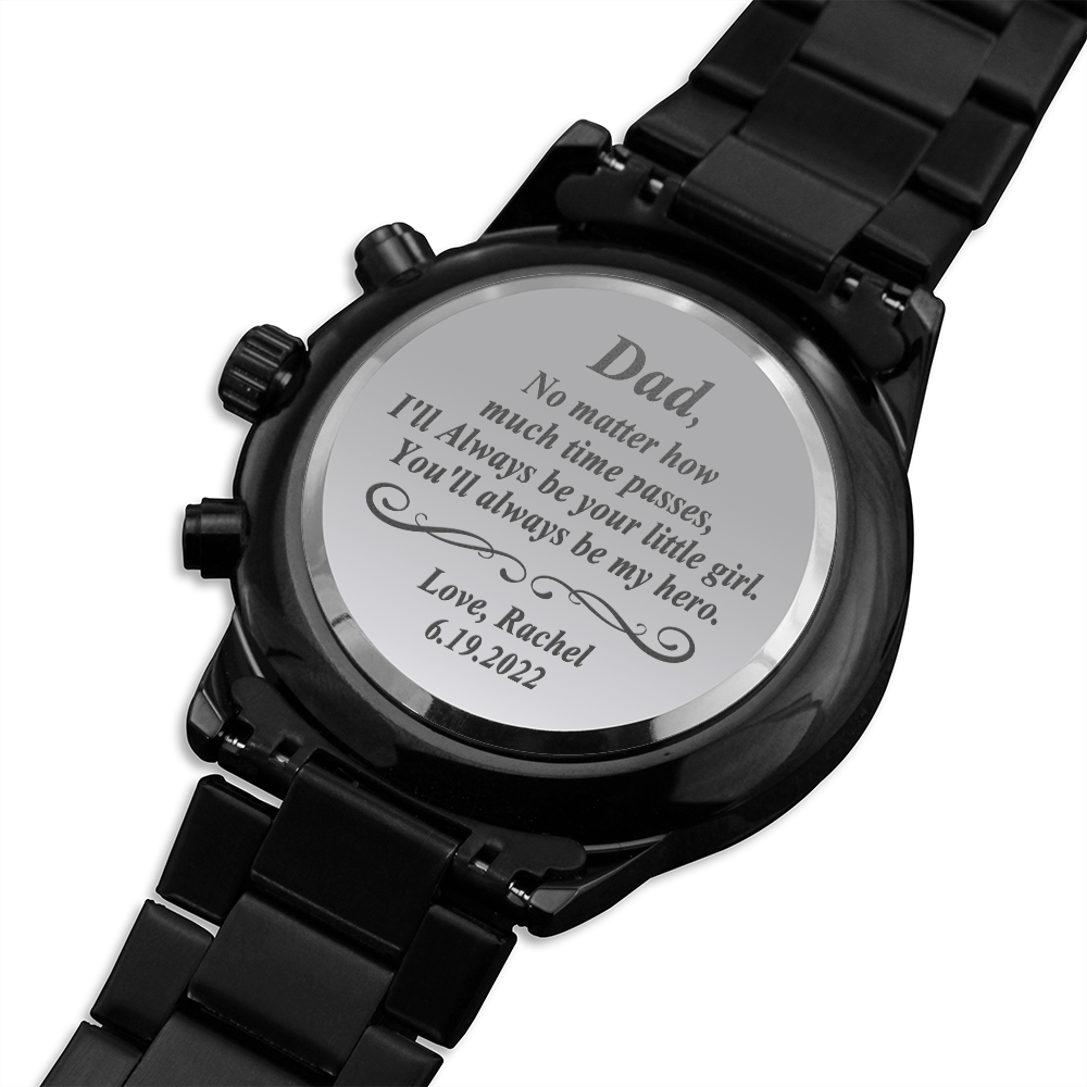 Engraved watches for dad from daughter outlet