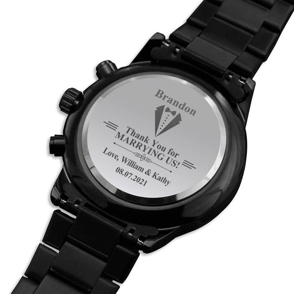 Wedding Officiant Gift, Officiant Gift Idea, Mens Engraved Watch Gift for Wedding Officiant, Thank you Gift Ideas, Wedding Gifts