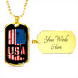 American Flag Necklace, USA Flag Jewelry, Patriotic Necklace