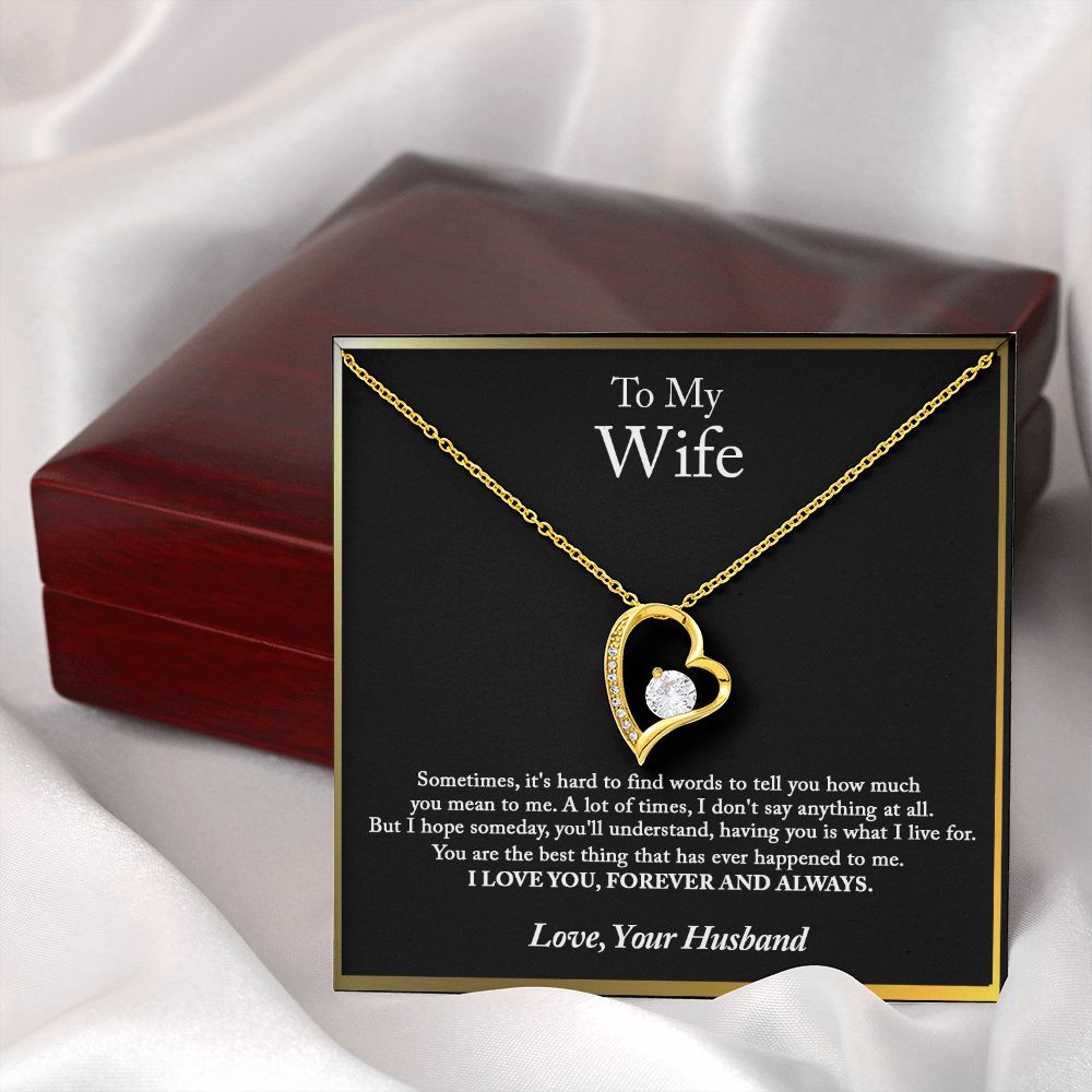To My Wife Forever Love Necklace, Wife Necklace