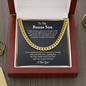Bonus Son Gift, Step Son Gift, Stepson Birthday Gift, Adopted Son Gift, Step Son Graduation Gift, To My Bonus Son Cuban Chain Necklace