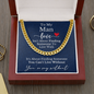 To My Man Cuban Chain Necklace, Anniversary Gift For Husband, Husband Birthday, Gifts for Husband, Husband Gift From Wife