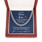 To My Man Cuban Chain Necklace, Anniversary Gift For Husband, Husband Birthday, Gifts for Husband, Husband Gift From Wife
