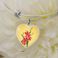 August Birth Flower, Gladiolus Bracelet, Birth Flower Bracelet - Gold