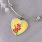 August Birth Flower, Gladiolus Bracelet, Birth Flower Bracelet - Gold