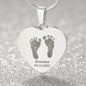 Personalized Baby Footprint Necklace, Newborn Gift for New Mom, Unique First Mother's Day Gift, Baby Shower Necklace, New Mom Gift