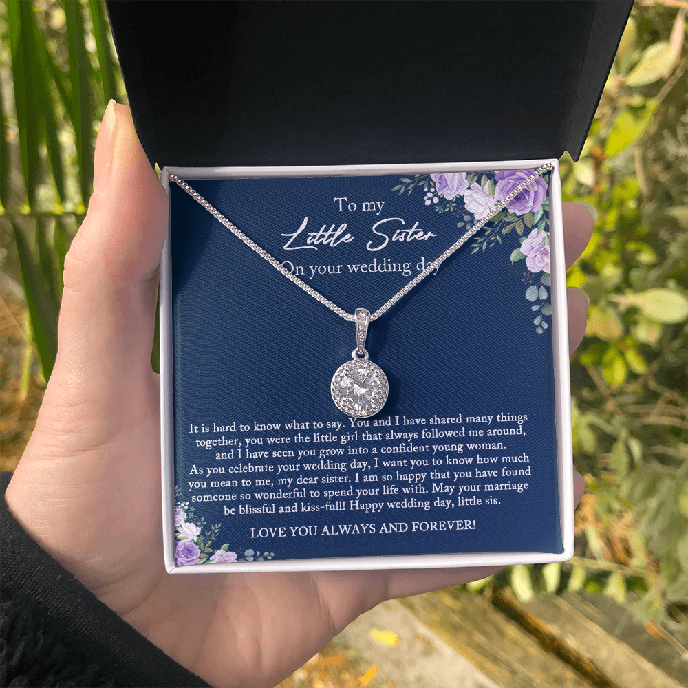 Bride Gift from Sister, Little Sister Wedding Day Gift, Big Sister to Bride Necklace, Sister to Bride Gift, Bride Necklace Gift from Sister