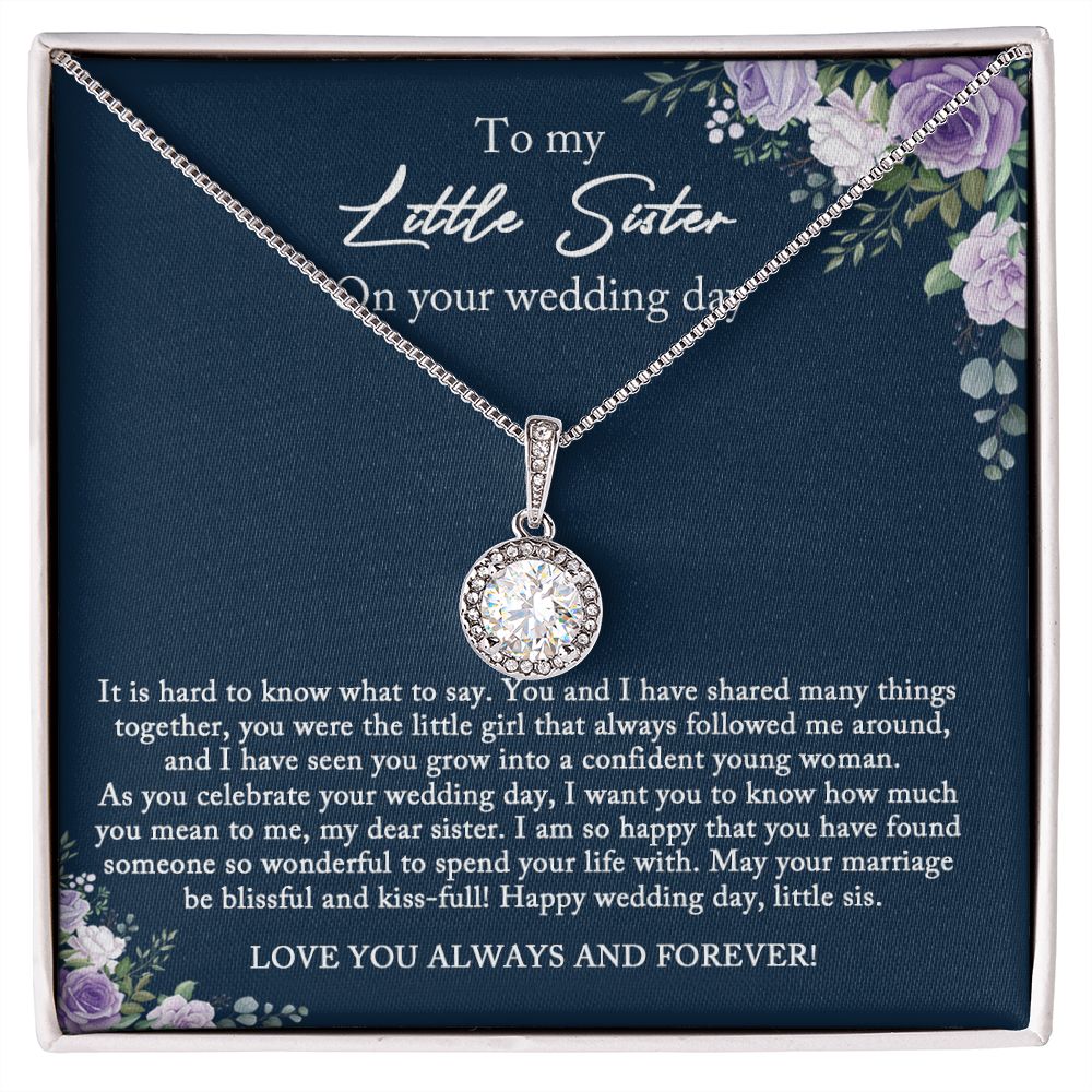 Bride Gift from Sister, Little Sister Wedding Day Gift, Big Sister to Bride Necklace, Sister to Bride Gift, Bride Necklace Gift from Sister