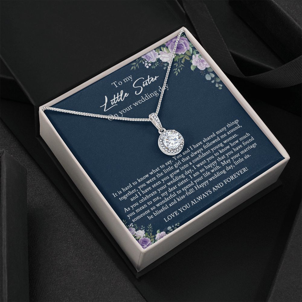 Bride Gift from Sister, Little Sister Wedding Day Gift, Big Sister to Bride Necklace, Sister to Bride Gift, Bride Necklace Gift from Sister