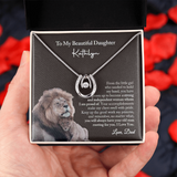 Gift for Daughter from Dad, To My Beautiful Daughter Necklace, Daughter Birthday Gift from Dad, Daughter Graduation Gift