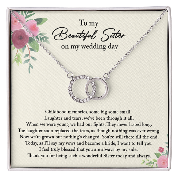 Sister Wedding Gift from Bride, Sister of the Bride Necklace