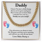 Daddy To Be Cuban Chain Necklace, Dad To Be Gift from Baby Bump, First Time Dad Gift, Pregnancy Announcement Gift from Expecting Wife