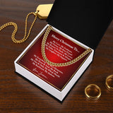Boyfriend Cuban Chain Necklace, Personalized Boyfriend Christmas Gift, Romantic Christmas Gift for Boyfriend, Unique Christmas Gifts for Him