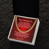 Boyfriend Cuban Chain Necklace, Personalized Boyfriend Christmas Gift, Romantic Christmas Gift for Boyfriend, Unique Christmas Gifts for Him